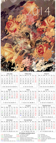 2014 Calendar  UKTizzyroses500